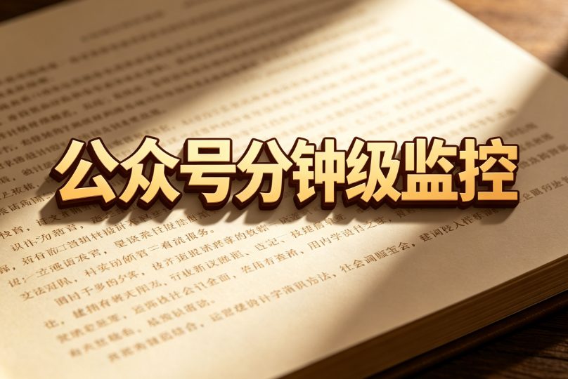 公众号分钟级监控