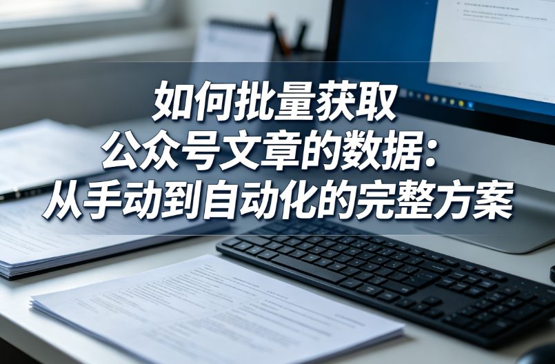 如何批量获取公众号文章的数据：从手动到自动化的完整方案