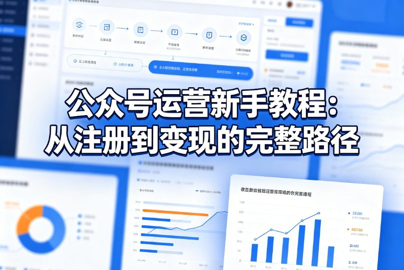 公众号运营新手教程：从注册到变现的完整路径