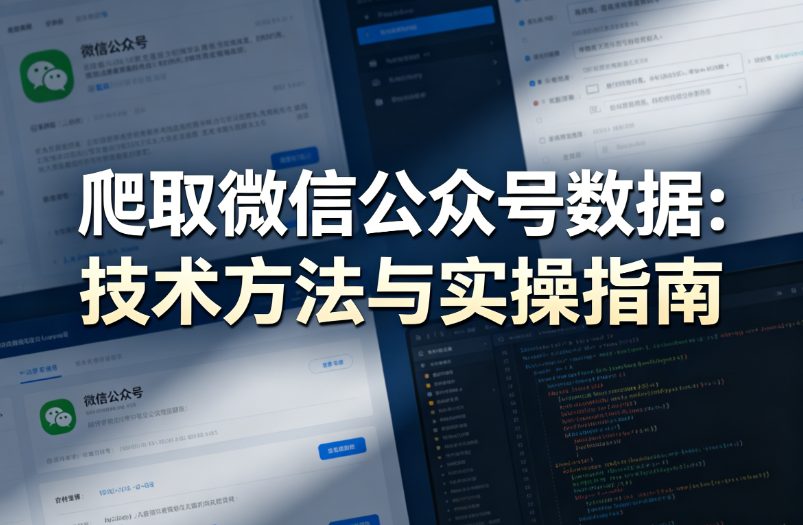 爬取微信公众号数据：技术方法与实操指南