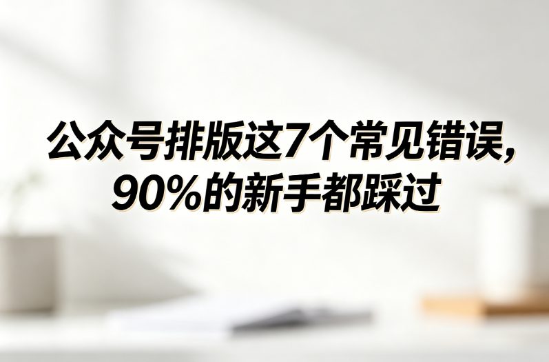 公众号排版这7个常见错误，90%的新手都踩过
