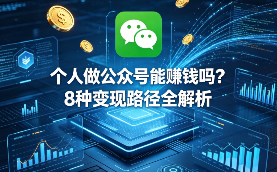 个人做公众号能赚钱吗？8种变现路径全解析
