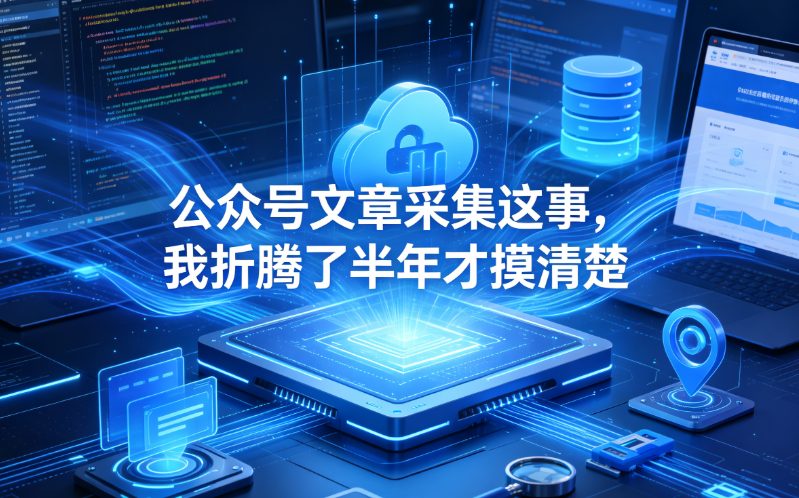 公众号文章采集这事，我折腾了半年才摸清楚
