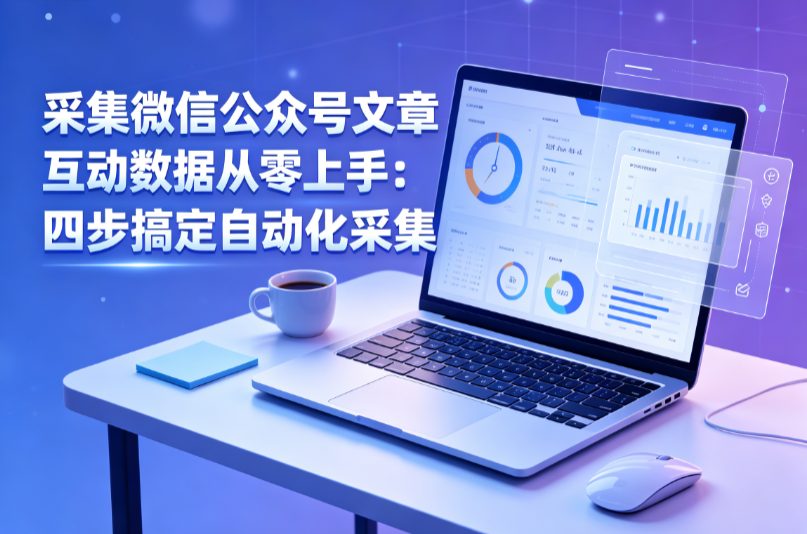 采集微信公众号文章互动数据从零上手：四步搞定自动化采集