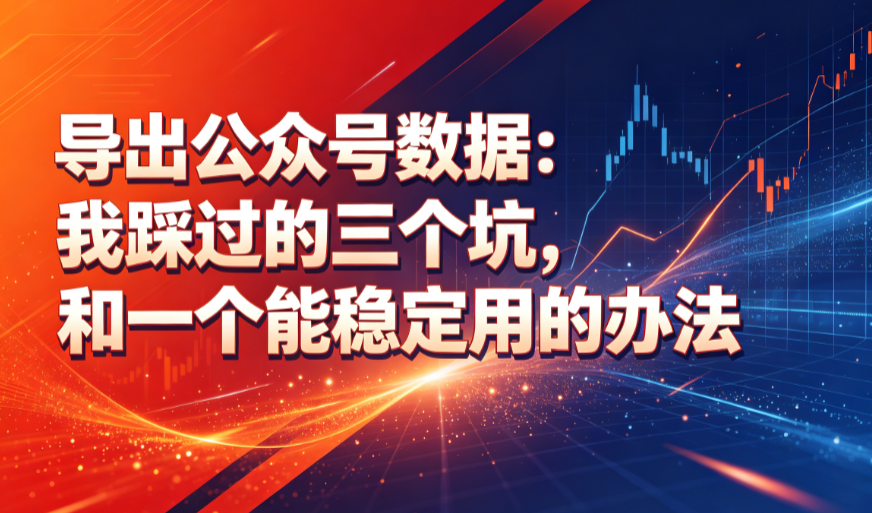 导出公众号数据：我踩过的三个坑，和一个能稳定用的办法