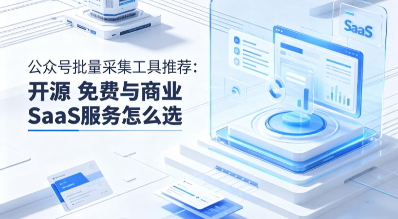 公众号批量采集工具推荐：开源免费与商业SaaS服务怎么选