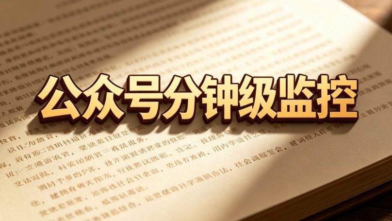 公众号分钟级监控