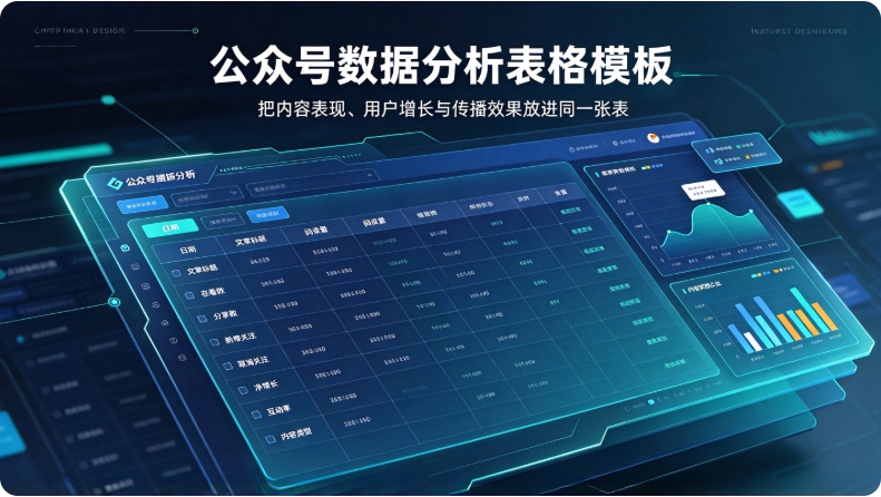 公众号数据分析表格模板：从“凭感觉”到“看数据”的运营升级