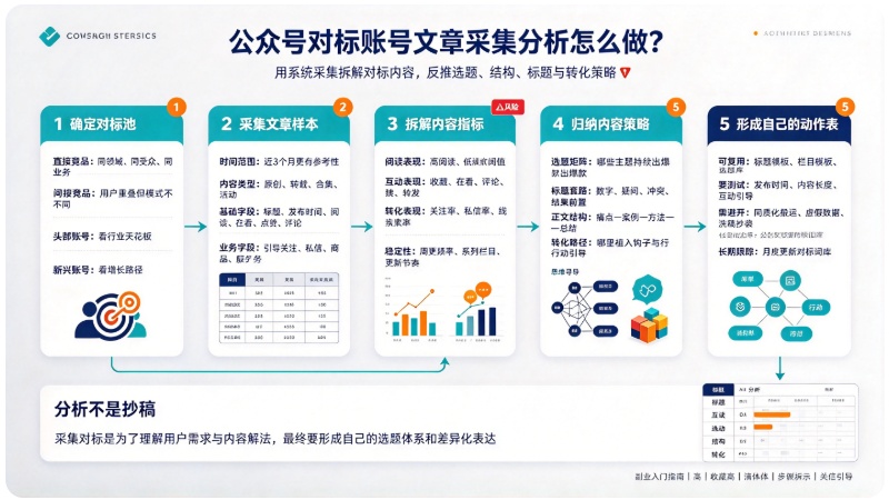 公众号对标账号文章采集分析怎么做？