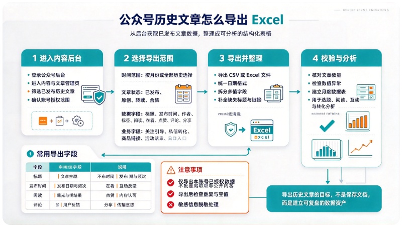 公众号历史文章怎么导出Excel？