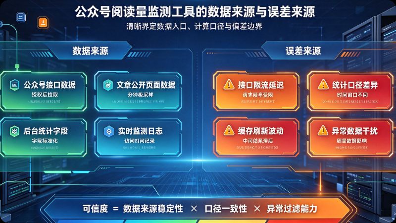 公众号阅读量监测工具的数据来源与误差来源