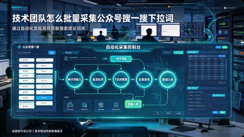 技术团队怎么批量采集公众号搜一搜下拉词