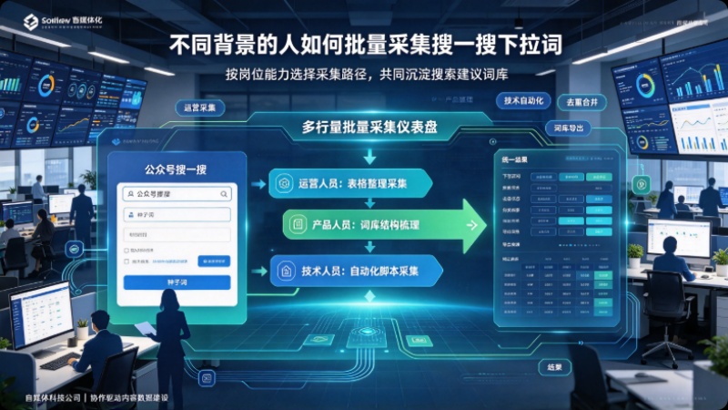 不同背景的人如何批量采集搜一搜下拉词