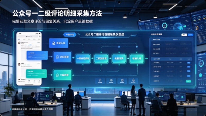 公众号一二级评论明细采集方法