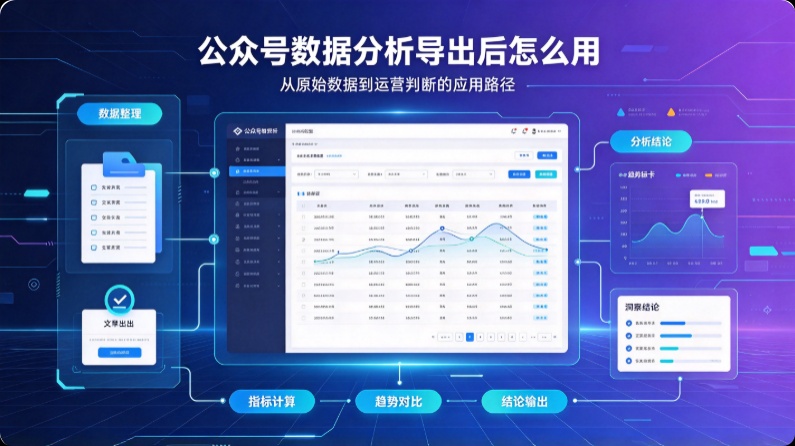 公众号数据分析导出后怎么用？