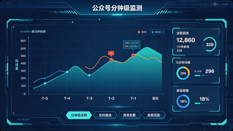 公众号分钟级监测数据怎么自动同步到飞书或自有系统