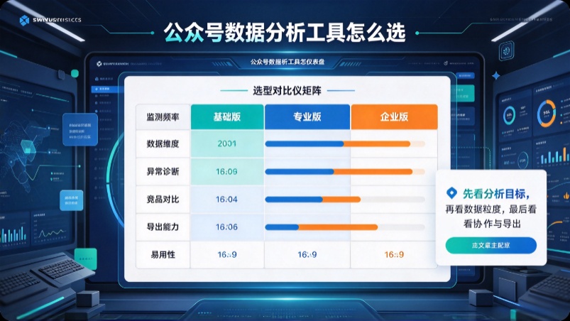 公众号数据分析工具怎么选？按场景对比新榜、西瓜数据、清博与极致了数据