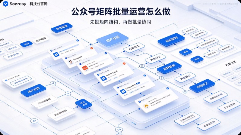 公众号矩阵批量运营怎么做？先换逻辑，再搭四层结构