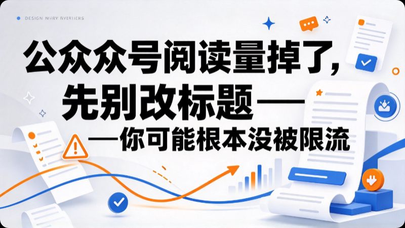 公众号阅读量掉了，先别改标题——你可能根本没被限流