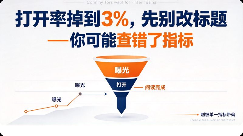 打开率掉到3%，先别改标题——你可能查错了指标