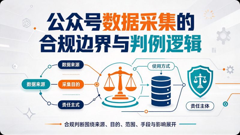 公众号数据采集的合规边界与判例逻辑